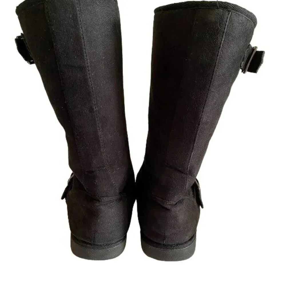 So Black Boots with Buckles Womens Size 7